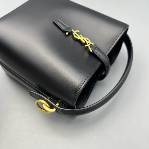 Yves Saint Laurent LE 37 Mini Bucket Bag Calfskin Black