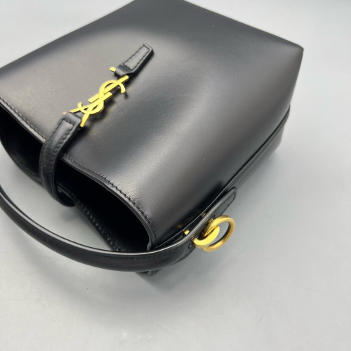 Yves Saint Laurent LE 37 Mini Bucket Bag Calfskin Black