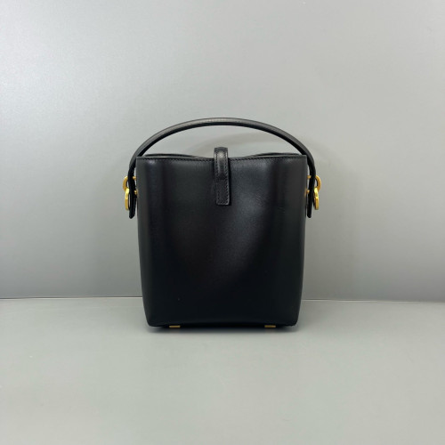 Yves Saint Laurent LE 37 Mini Bucket Bag Calfskin Black