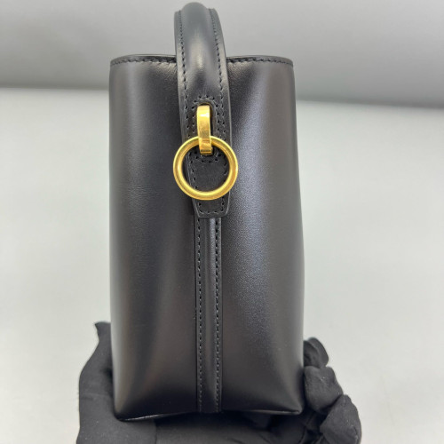 Yves Saint Laurent LE 37 Mini Bucket Bag Calfskin Black