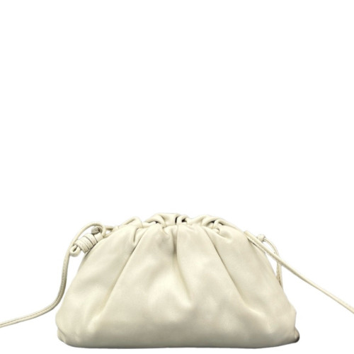 Bottega Veneta The Mini Pouch Lambskin Nappa White