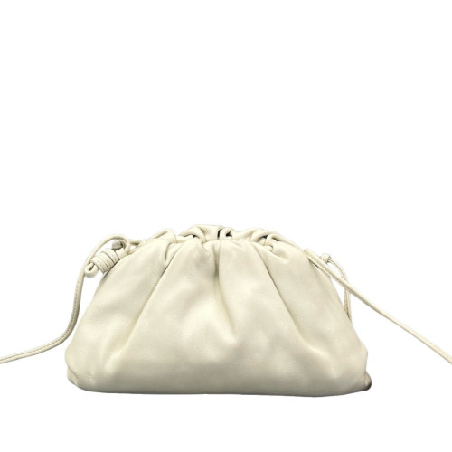Bottega Veneta The Mini Pouch Lambskin Nappa White
