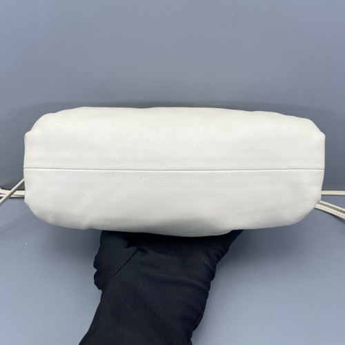 Bottega Veneta The Mini Pouch Lambskin Nappa White