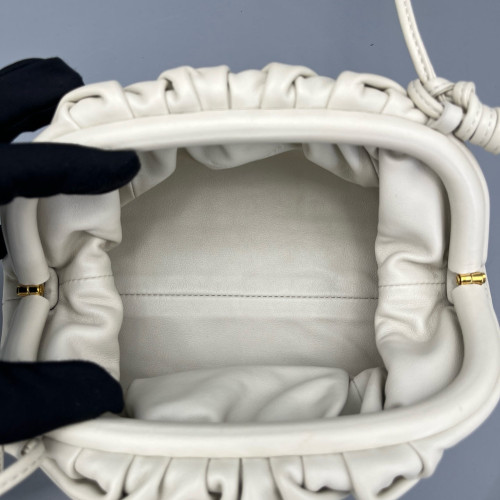 Bottega Veneta The Mini Pouch Lambskin Nappa White