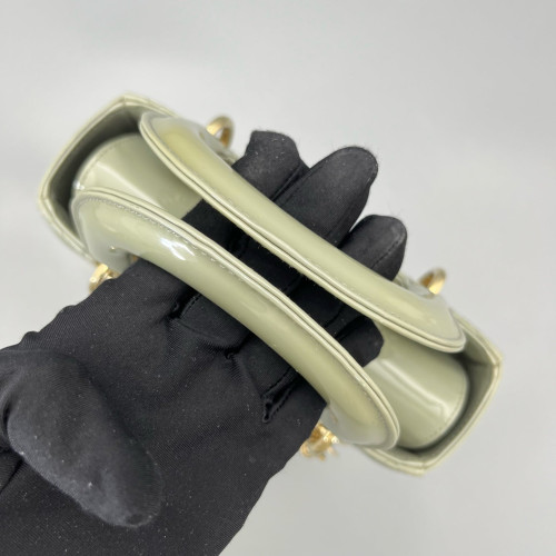 Dior Small Lady Dior Patent Calfskin Light Green