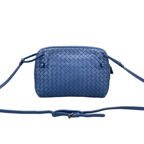 Bottega Veneta Nodini Crossbody Messenger Lambskin Intrecciato Nappa Blue Bottega Veneta Nodini Crossbody Messenger Lambskin Intrecciato Nappa Blue
