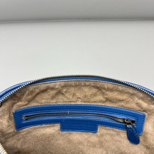 Bottega Veneta Nodini Crossbody Messenger Lambskin Intrecciato Nappa Blue Bottega Veneta Nodini Crossbody Messenger Lambskin Intrecciato Nappa Blue