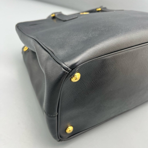 Prada Large Galleria Double Zip Tote Saffiano Calfskin Black