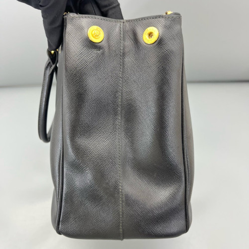 Prada Large Galleria Double Zip Tote Saffiano Calfskin Black