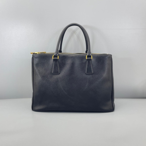 Prada Large Galleria Double Zip Tote Saffiano Calfskin Black