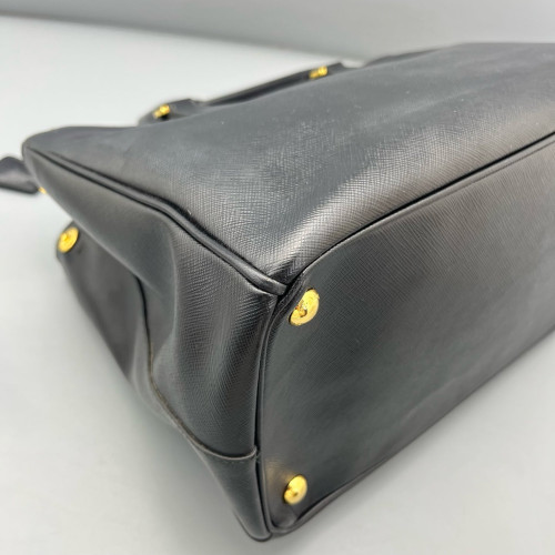 Prada Large Galleria Double Zip Tote Saffiano Calfskin Black