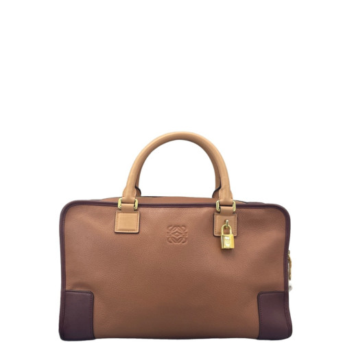 Loewe Amazona 36 Calfskin Brown Burgundy