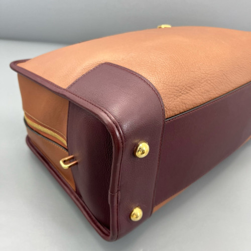 Loewe Amazona 36 Calfskin Brown Burgundy