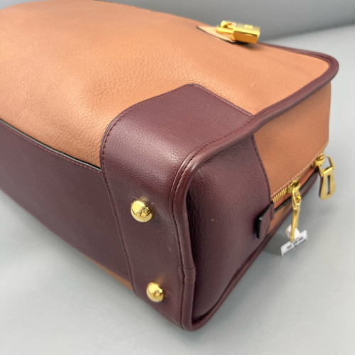 Loewe Amazona 36 Calfskin Brown Burgundy