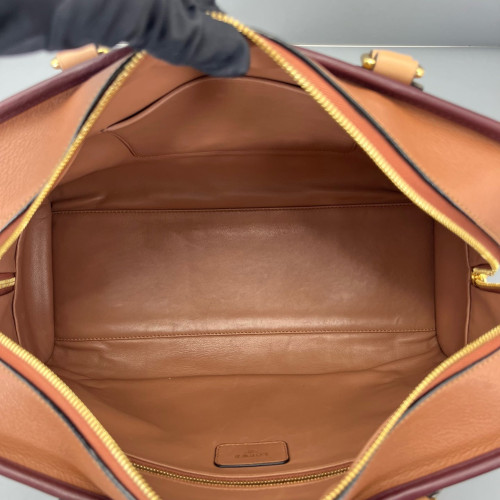 Loewe Amazona 36 Calfskin Brown Burgundy