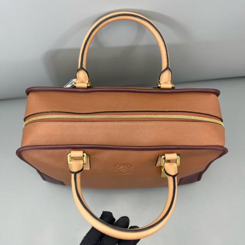 Loewe Amazona 36 Calfskin Brown Burgundy