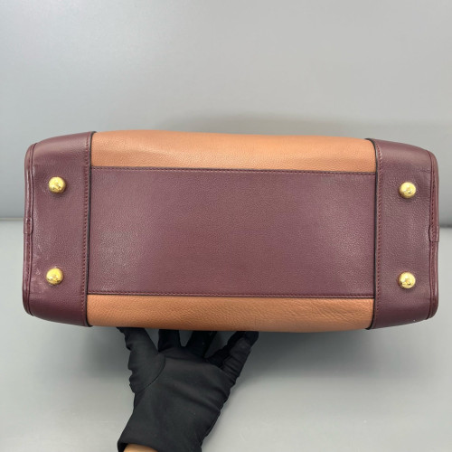 Loewe Amazona 36 Calfskin Brown Burgundy
