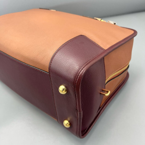 Loewe Amazona 36 Calfskin Brown Burgundy