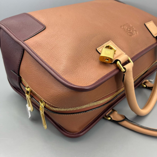 Loewe Amazona 36 Calfskin Brown Burgundy