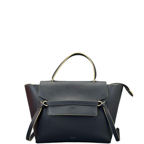 Celine Mini Belt Bag Calfskin Black Dark Blue