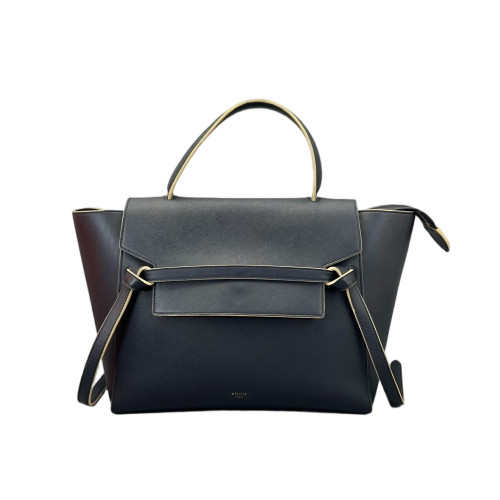 Celine Mini Belt Bag Calfskin Black Dark Blue
