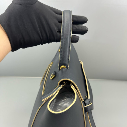 Celine Mini Belt Bag Calfskin Black Dark Blue