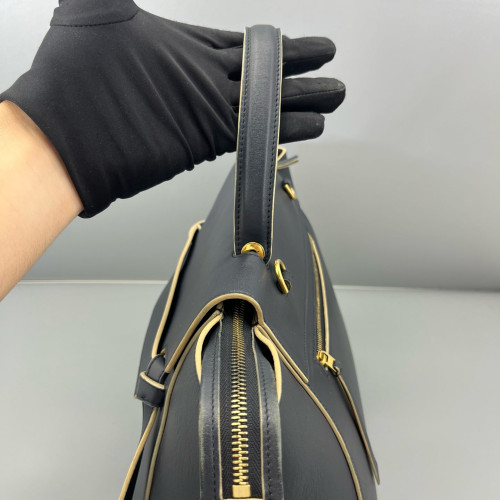 Celine Mini Belt Bag Calfskin Black Dark Blue
