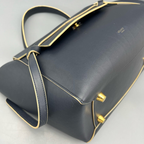 Celine Mini Belt Bag Calfskin Black Dark Blue