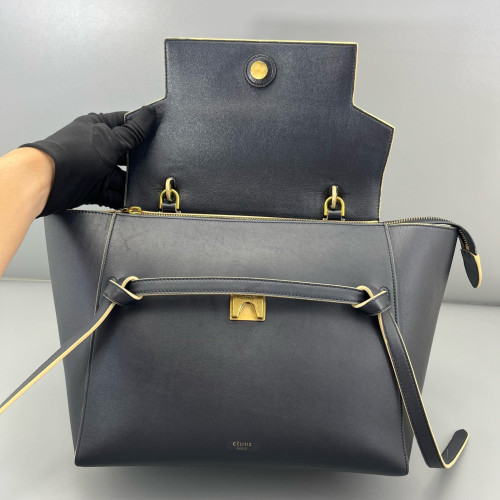 Celine Mini Belt Bag Calfskin Black Dark Blue