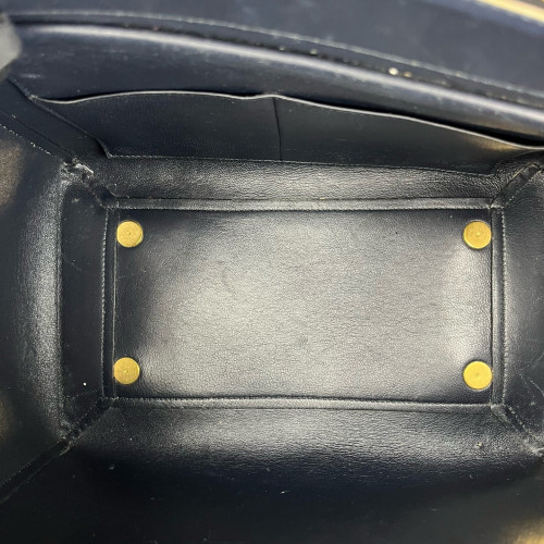 Celine Mini Belt Bag Calfskin Black Dark Blue