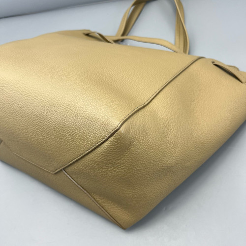 Celine Small Belt Cabas Phantom Tote Grained Calfskin Grey