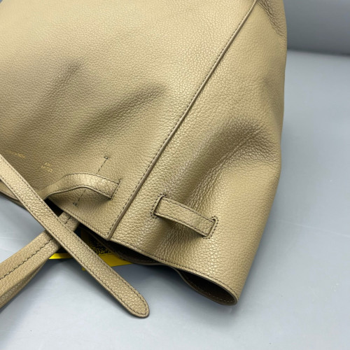 Celine Small Belt Cabas Phantom Tote Grained Calfskin Grey