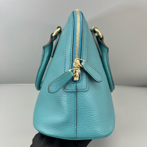 Gucci Medium Gg Charm Dome Grained Calfskin Ciel Gucci Medium Gg Charm Dome Grained Calfskin Ciel