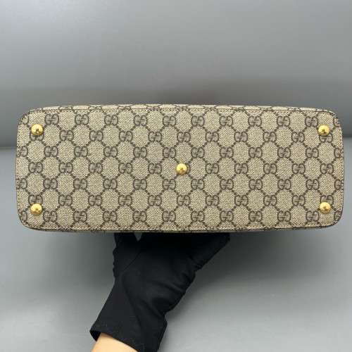 Gucci Tote Bag GG Supreme Monogram Beige Red Pink Gucci Tote Bag GG Supreme Monogram Beige Red Pink