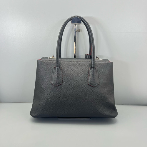 Prada Two-Way Bag Saffiano Calfskin Black Prada Two-Way Bag Saffiano Calfskin Black