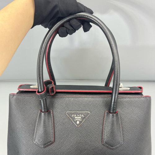 Prada Two-Way Bag Saffiano Calfskin Black Prada Two-Way Bag Saffiano Calfskin Black