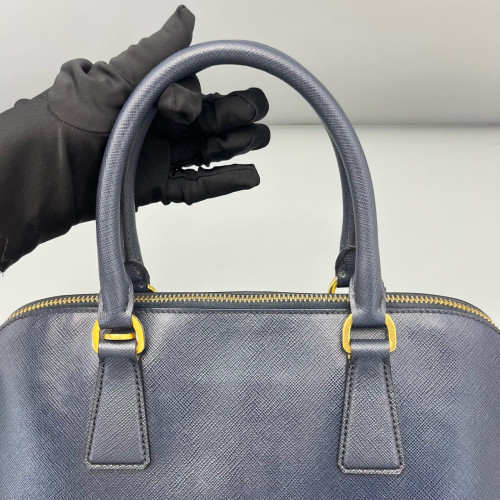 Prada Medium Lux Open Promenade Saffiano Calfskin Dark Blue