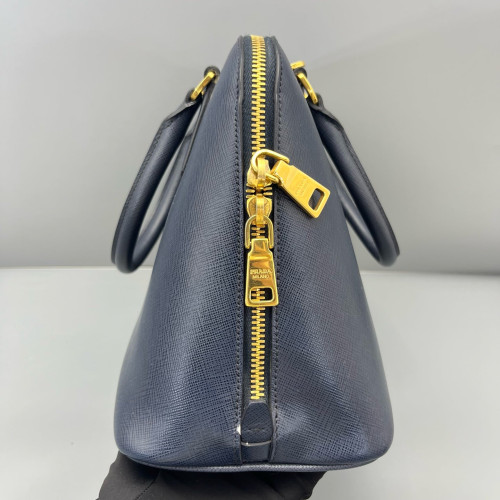 Prada Medium Lux Open Promenade Saffiano Calfskin Dark Blue