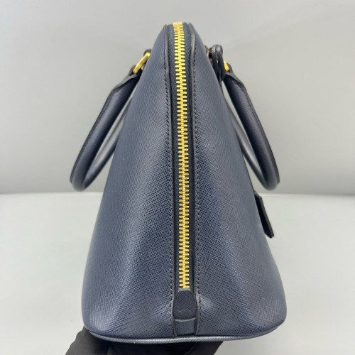 Prada Medium Lux Open Promenade Saffiano Calfskin Dark Blue