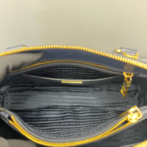 Prada Medium Lux Open Promenade Saffiano Calfskin Dark Blue