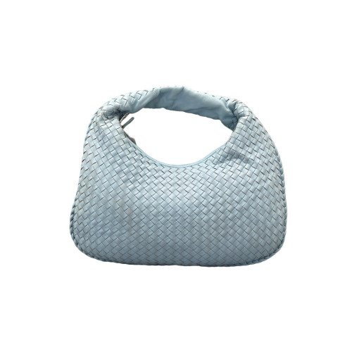 Bottega Veneta Large Veneta Hobo Calfskin Intrecciato Light Blue