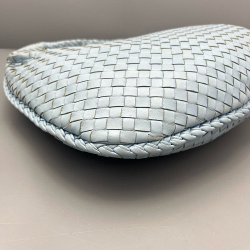 Bottega Veneta Large Veneta Hobo Calfskin Intrecciato Light Blue