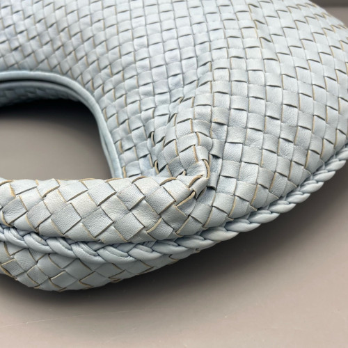 Bottega Veneta Large Veneta Hobo Calfskin Intrecciato Light Blue