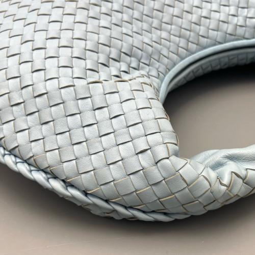 Bottega Veneta Large Veneta Hobo Calfskin Intrecciato Light Blue