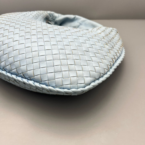 Bottega Veneta Large Veneta Hobo Calfskin Intrecciato Light Blue