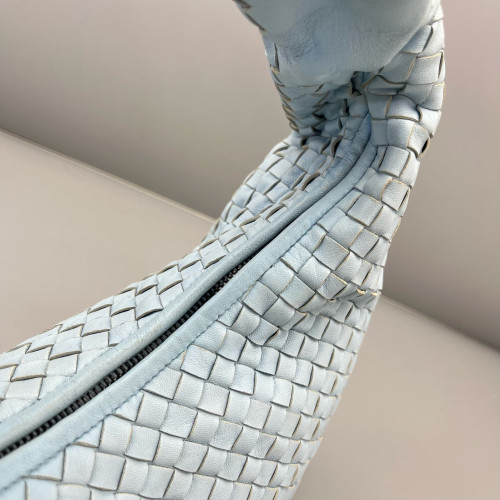 Bottega Veneta Large Veneta Hobo Calfskin Intrecciato Light Blue