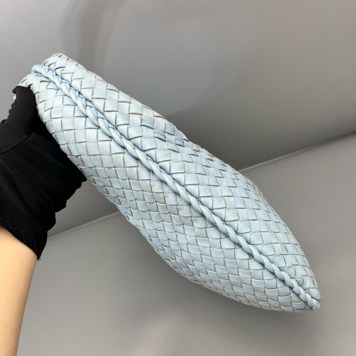 Bottega Veneta Large Veneta Hobo Calfskin Intrecciato Light Blue