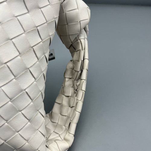 Bottega Veneta Mini Jodie Calfskin Intrecciato White