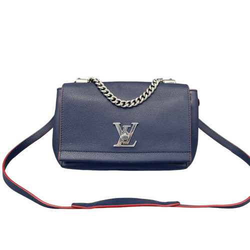 Louis Vuitton Lockme II Chain Bag BB Calfskin Blue