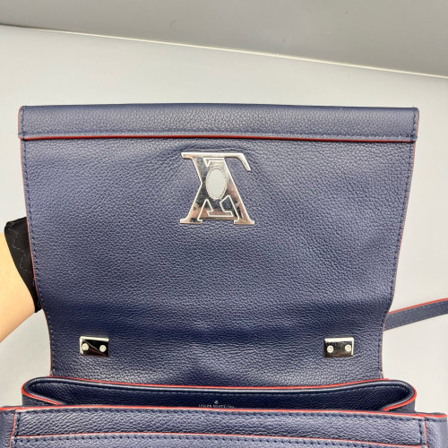 Louis Vuitton Lockme II Chain Bag BB Calfskin Blue